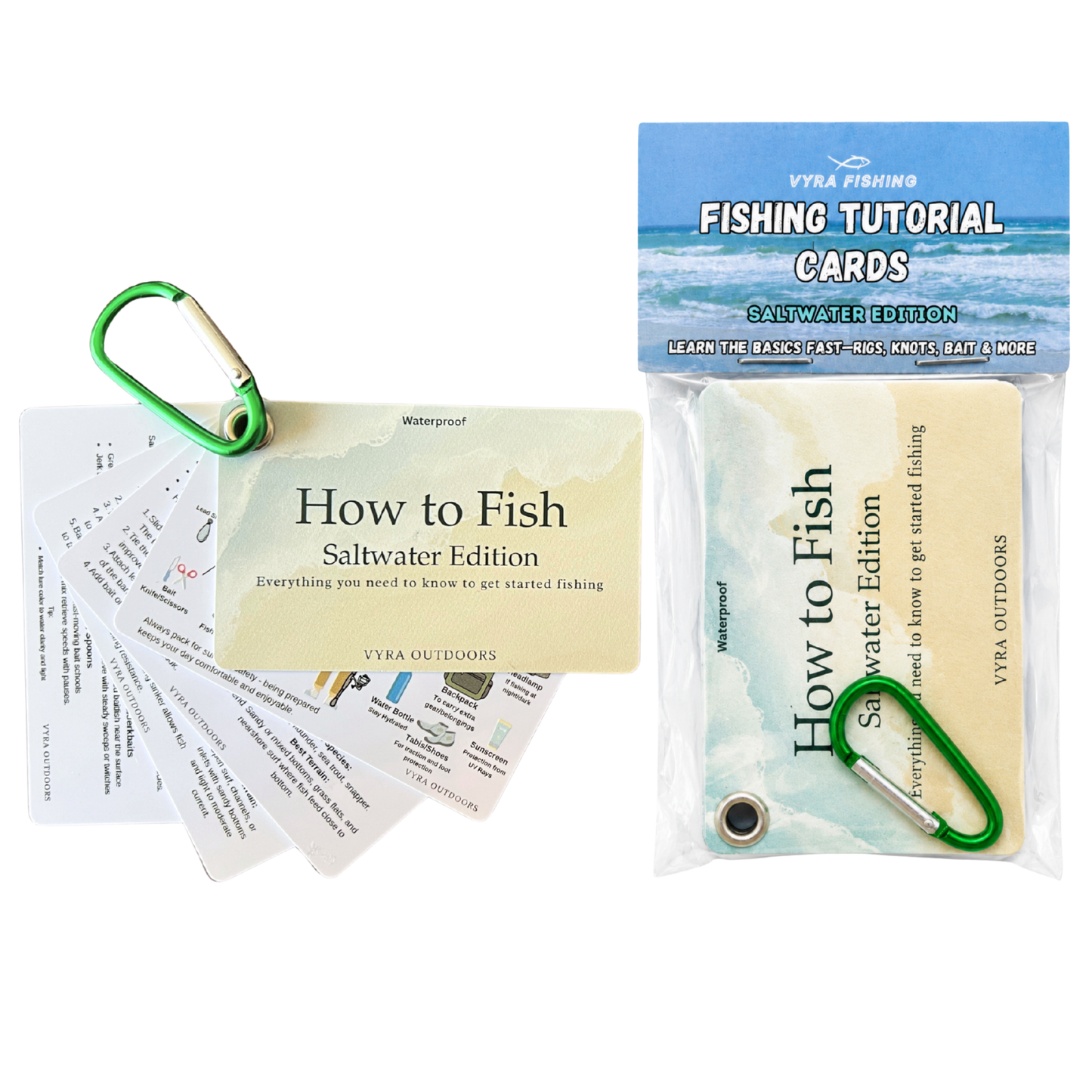 VYRA Saltwater Edition Fishing Tutorial Guide Cards