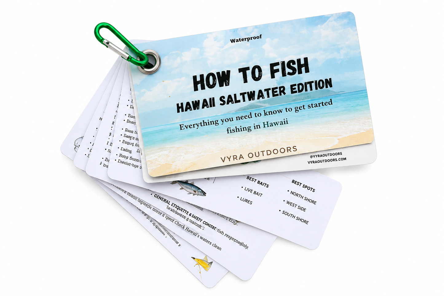 VYRA Hawai'i Edition Fishing Tutorial Guide Cards