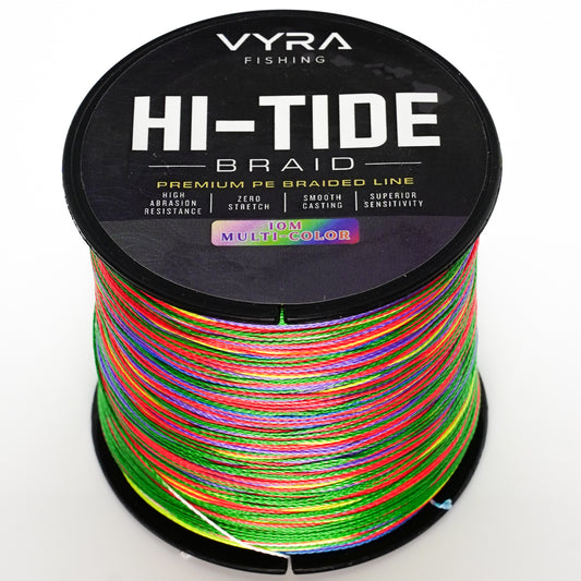 HI-TIDE X4 Braided Fishing Line – Multi-Color (10M Per Color)