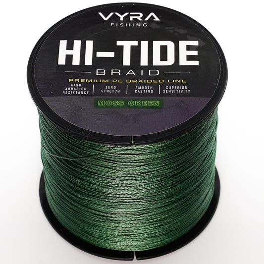 HI-TIDE X4 Braided Fishing Line – Moss Green